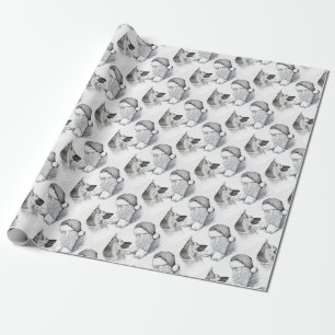 Papier Cadeau Macksie-et-Père Noël-LARGE