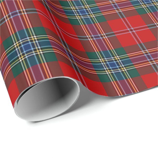 Papier Cadeau MacLean de Duart Clan Tartan (Coin rond)