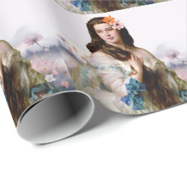 Papier Cadeau Madame Rimsky avec fleurs sauvages