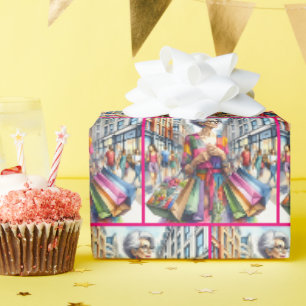 Papier Cadeau Magasin de femmes de ville élégant