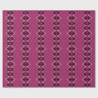 Papier Cadeau magenta diamond pattern