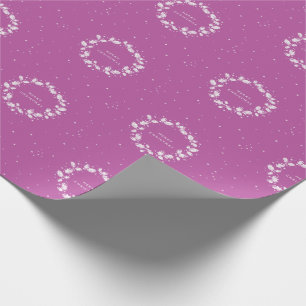 Papier Cadeau Magenta Minimale / Serre de Noël Rose Chaud