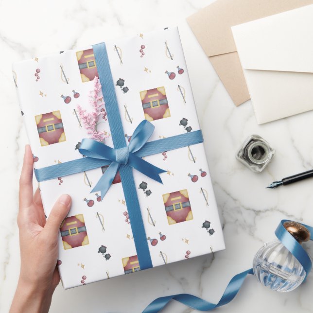 Papier Cadeau Magic Spell Books Witchcraft Kids Birthday (Cadeaux)