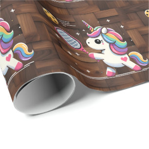 Papier Cadeau Magical Pickleball Unicorn - Drôle Joueur d'Imagin