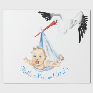 Papier Cadeau Magnifique Boutique papier avec bébé - Texte perso