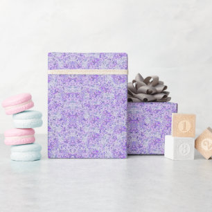 Papier Cadeau Magnifique hydrangée motif en lavande, floral