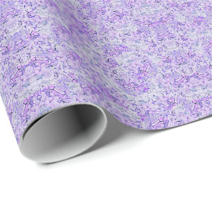 Papier Cadeau Magnifique hydrangée motif en lavande, floral