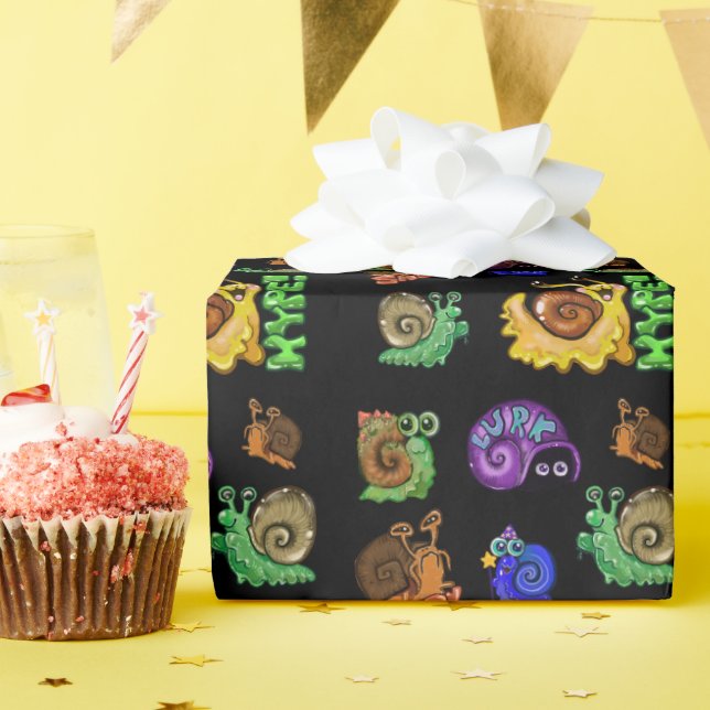Papier Cadeau Magnifique HYPE ! Émos de l'escargot (Fête d'anniversaire)