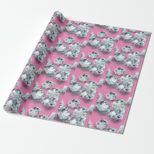 Papier Cadeau Magnifiques diamants de couleur rose pâle cadeau