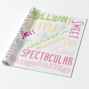 Papier Cadeau Magnifiques Pastels Douces Personnalisés pour Chaq