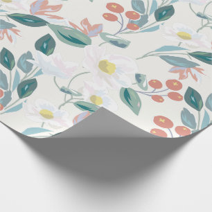 Papier Cadeau Magnolia & Berry Ivory White Floral
