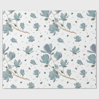 Papier Cadeau Magnolia flower pattern