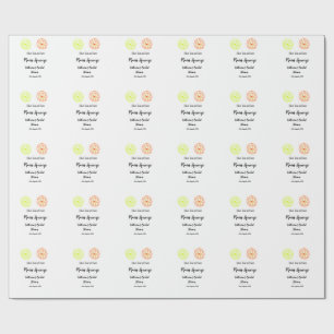 Papier Cadeau Main Squeeze citron citrique enterrement de vie de