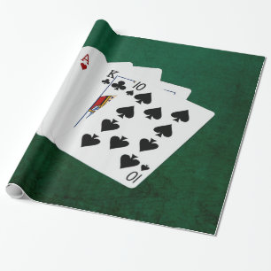 Papier Cadeau Mains De Poker - Trois D'Un Genre - Ace