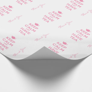 Papier Cadeau Maintenez calme et ayez le thé personnalisé