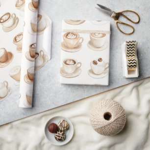 Papier Cadeau Mais d'abord, les tasses à café