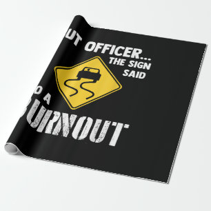 Papier Cadeau Mais Officier dit faire une brûlure - drôle de voi