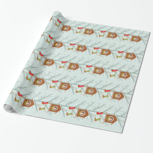 Papier Cadeau Maison de pain au gingembre de Noël