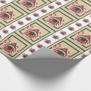 Papier Cadeau Maison de pain d'épices