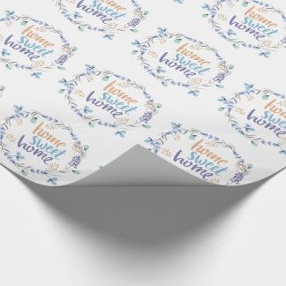 Papier Cadeau Maison florale de bonbon à maison de guirlande