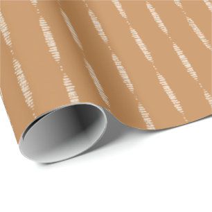 Papier Cadeau Maison rustique lignes bohèmes bandes verticales p