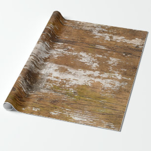 Papier Cadeau Maison Vintage en bois rustique