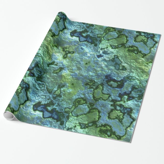 Papier Cadeau Malachite de turquoise (Déroulé)
