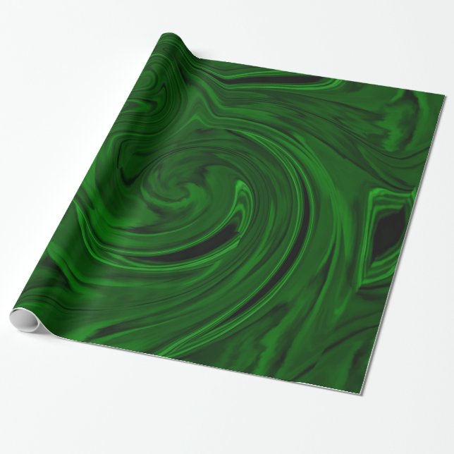 Papier Cadeau malachite vert texture (Déroulé)