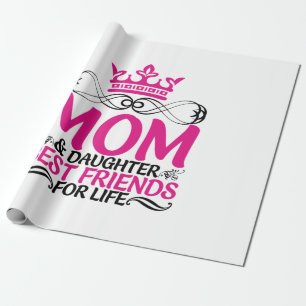 Papier Cadeau Maman Art Maman Et Fille Meilleurs Amis