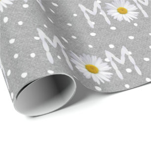 Papier Cadeau Maman Daisy Sur Papier Pois Enveloppé