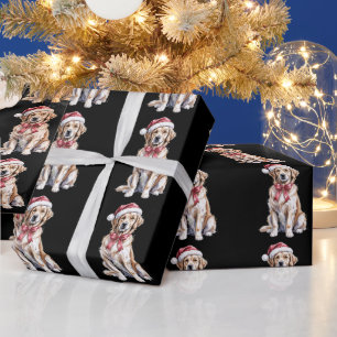 Papier Cadeau Maman de chien amateur de Retriever doré de Noël