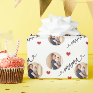 Papier Cadeau Maman et moi, fête des mères Photo personnalisée