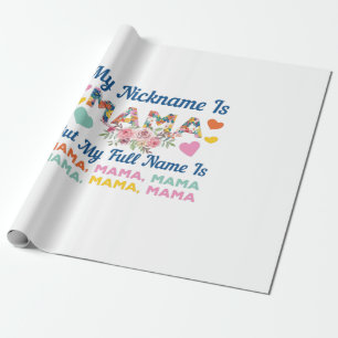 Papier Cadeau Maman Mon Surnom Est Maman Anniversaire