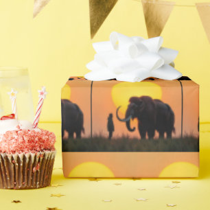 Papier Cadeau Mammoth laine et homme