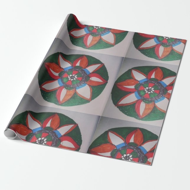 Papier Cadeau mandala coloré yaie (Déroulé)
