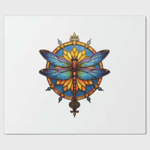 Papier Cadeau Mandala Libellule Lumineuse Géométrie Sacrée Spiri