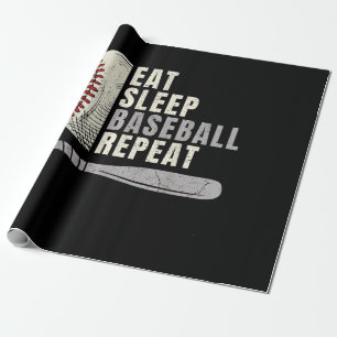 Papier Cadeau Manger Dormir Baseball Répéter Drôle Joueur de Bas