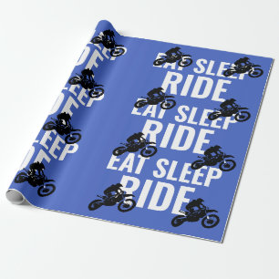 Papier Cadeau Mangez à la marche du sommeil Motocross Motocross