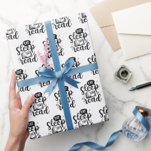 Papier Cadeau Mangez le sommeil lire le livre Lover