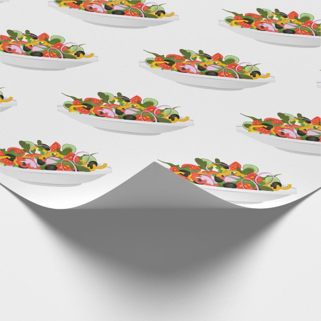 Papier Cadeau Mangez plus de plantes frais motivation salade let (Coin)