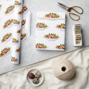 Papier Cadeau Mangez plus de plantes frais motivation salade let