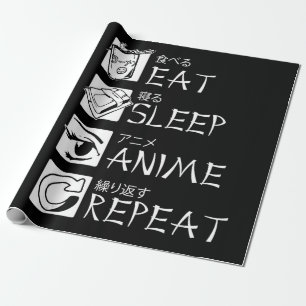 Papier Cadeau Mangez Sleep Anime Répéter l'idée cadeau Cospla
