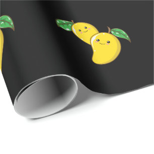 Papier Cadeau Mangues jaunes