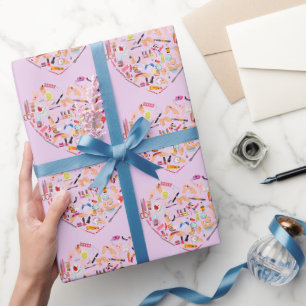 Papier Cadeau Manicuriste Nail Technicien Outil Coeur
