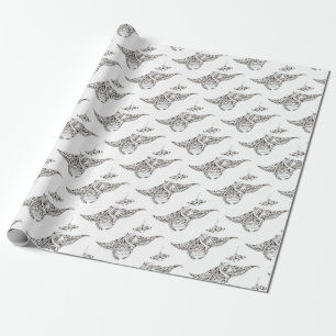 Papier Cadeau manta-rayons jumeaux de rayons