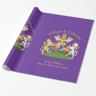 Papier Cadeau Manteau de William et de Catherine des bras royal