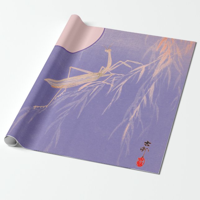 PAPIER CADEAU MANTIS JAPONAIS EN CE QUI CONCERNE LE LIVRE D'ENVE (Déroulé)