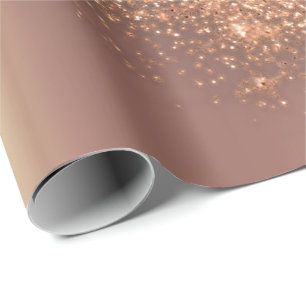 Papier Cadeau Maquillage d'or rose Confetti Parties scintillant