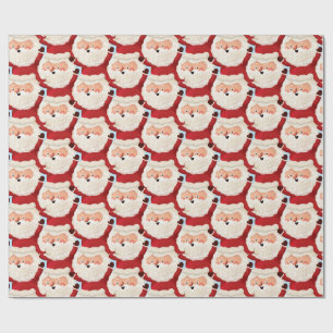 Papier Cadeau Marathoner Père Noël Funny Bold Sport Noël