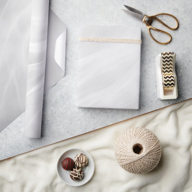 Papier Cadeau Marbre blanc Abstrait (Artisanat)